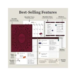 TF Publishing 2024-2025 Bibliophile Series Merlot 8.5