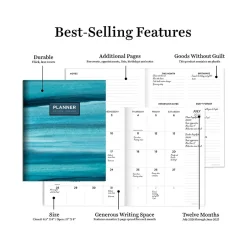 TF Publishing 2024-2025 Blue Watercolor 6.5