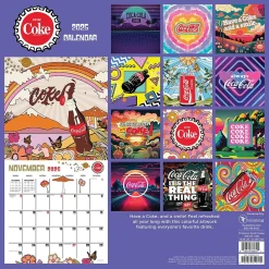TF Publishing 2025 Coca-Cola: Retro & Refreshed! 12" x 12" Monthly Wall Calendar (25-1106) New