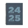 TF Publishing 2024-2025 Elements Series Denim 6" x 8" Academic Weekly & Monthly Planner, Paperboard Cover, Blue (AY25-9202) Clearance
