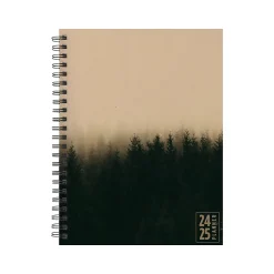 TF Publishing 2024-2025 Elements Series Ombre Woods 6" x 8" Academic Weekly & Monthly Planner, Paperboard Cover, Kraft/Black Clearance