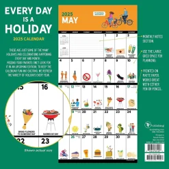 TF Publishing 2025 Every Day's A Holiday 7" x 7" Monthly Wall Calendar (25-2103) Discount
