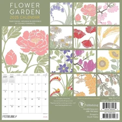 TF Publishing 2025 Flower Garden 7" x 7" Monthly Wall Calendar (25-2112) Clearance