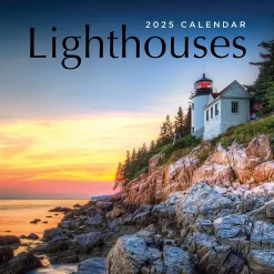 TF Publishing 2025 Lighthouses 7" x 7" Monthly Wall Calendar (25-2003) New