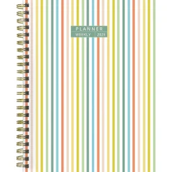 TF Publishing 2025 Malibu Stripes 6.5" x 8" Weekly & Monthly Planner, Paperboard Cover, Multicolor (25-9216) Discount