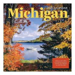 TF Publishing 2025 Michigan 12" x 12" Monthly Wall Calendar (25-1039) Best