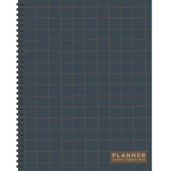 TF Publishing 2025 Navy Grid Space 9" x 11" Weekly & Monthly Planner, Paperboard Cover, Multicolored (25-9704) Online