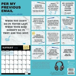 TF Publishing 2025 Per My Previous Email 12" x 12" Monthly Wall Calendar (25-1134) Sale