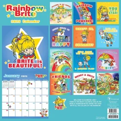 TF Publishing 2025 Rainbow Brite 12" x 12" Monthly Wall Calendar (25-1123) Clearance