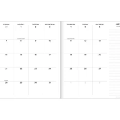 TF Publishing 2024-2025 Slate 9" x 11" Academic Monthly Planner, Paperboard Cover, Black/Gray (AY25-4512) Best