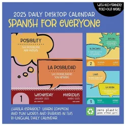 TF Publishing 2025 Spanish for Everyone 5.25" x 5.25" Day-to-Day Calendar (25-3020) Sale
