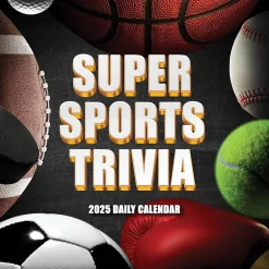 TF Publishing 2025 Sports Facts & Trivia 12" x 12" Monthly Wall Calendar (25-1135) Outlet