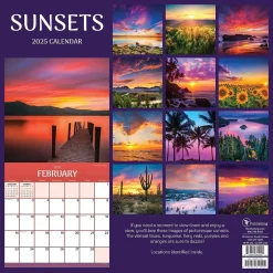 TF Publishing 2025 Sunsets 12" x 12" Monthly Wall Calendar (25-1028) Clearance