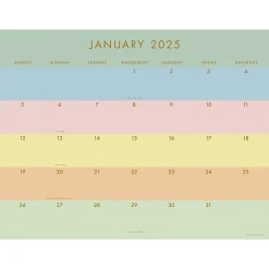 TF Publishing 2025 Super Stripe 17" x 22" Monthly Desk Pad Calendar (25-8210) Hot