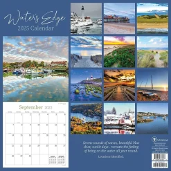TF Publishing 2025 Water's Edge 12" x 12" Monthly Wall Calendar (25-1049) New