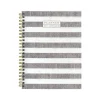 TF Publishing 2024-2025 White Lotus Series Seersucker Stripe 6" x 8" Academic Weekly & Monthly Planner, Paperboard Cover Discount
