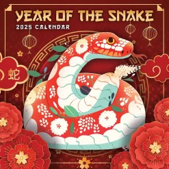 TF Publishing 2025 Year of the Snake 12" x 12" Monthly Wall Calendar (25-1136)