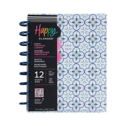 The Happy Planner 2024-2025 Exotic Borders 7" x 9.25" Academic Weekly & Monthly Planner, Plastic Cover, White/Blue Best