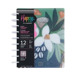 The Happy Planner 2024-2025 Vivid Blooms 7" x 9.25" Academic Weekly & Monthly Planner, Plastic Cover, Multicolor (PPCD12-478) Online