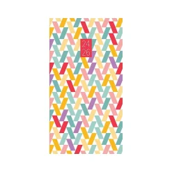 Willow Creek 2024-2026 Abstract Party 3.5" x 6.5" Academic Monthly Planner, Paper Cover, Multicolor (46258)