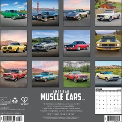 Willow Creek 2025 American Muscle Cars 12" x 12" Monthly Wall Calendar (41345)