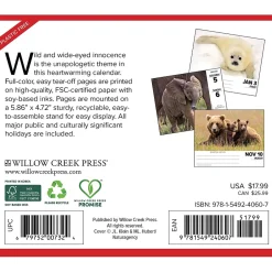 Willow Creek 2025 Baby Animals 6.2" x 5.4" Daily Desk Calendar (40607) Clearance