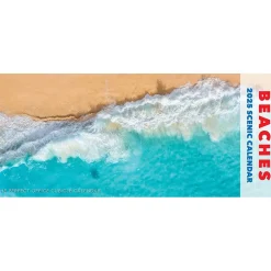Willow Creek 2025 Beaches 15" x 6.5" Yearly Panoramic Wall Calendar (48283) Best
