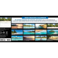 Willow Creek 2025 Beaches 15" x 6.5" Yearly Panoramic Wall Calendar (48283) Best