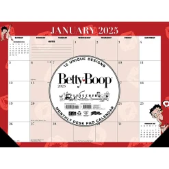 Willow Creek 2025 Betty Boop 17" x 12" Monthly Desk Pad Calendar (47804)