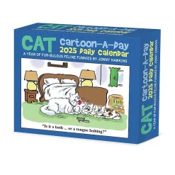 Willow Creek 2025 Cat Cartoon-A-Day by Jonny Hawkins 6" x 5.5" Day-to-Day Calendar, Multicolor (40713) Sale