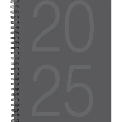 Willow Creek 2025 Charcoal Gray 6.5" x 8.5" Weekly & Monthly Planner Cover (48825) New