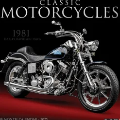 Willow Creek 2025 Classic Motorcycles 12" x 12" Monthly Wall Calendar (42434) Outlet