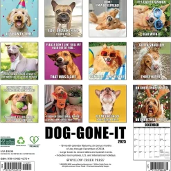 Willow Creek 2025 Dog-Gone-It 12" x 12" Monthly Wall Calendar (42724) Sale