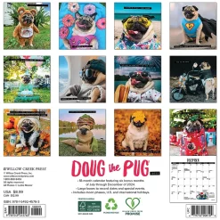 Willow Creek 2025 Doug the Pug 7" x 7" Monthly Wall Calendar (45763) Outlet
