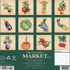 Willow Creek 2025 Farmers Market 12" x 12" Monthly Wall Calendar (46388) Sale