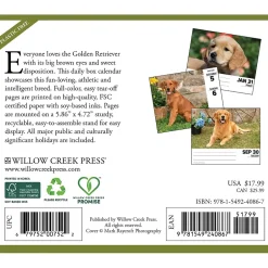 Willow Creek 2025 Goldens 6" x 5.5" Day-to-Day Calendar (40867) Discount