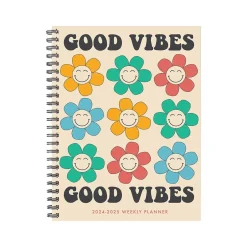 Willow Creek 2024-2025 Good Vibes 6.5" x 8.5" Academic Weekly & Monthly Planner, Softcover, Multicolor (46241) Hot