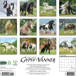 Willow Creek 2025 Gypsy Vanner Horse 12" x 12" Monthly Wall Calendar (43264) Online
