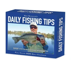 Willow Creek 2025 Ken Schultz's Daily Fishing Tips 6" x 5.5" Day-to-Day Calendar, Multicolor (40904) Hot