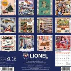 Willow Creek 2025 Lionel 12" x 12" Monthly Wall Calendar (43752) Clearance