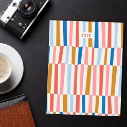 Willow Creek 2025 Modern Stripe 5" x 9.5" Monthly Planner, Multicolored (48597) Clearance