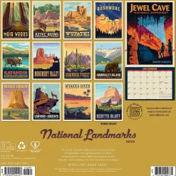 Willow Creek 2025 National Landmarks 12" x 12" Monthly Wall Calendar (44117) Clearance