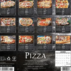 Willow Creek 2025 Pizza 12" x 12" Monthly Wall Calendar (44476) Clearance