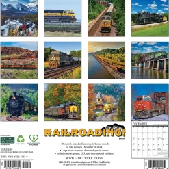 Willow Creek 2025 Railroading 12" x 12" Monthly Wall Calendar (44629) Clearance