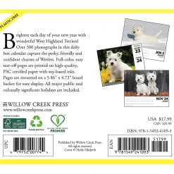 Willow Creek 2025 Westies 6" x 5.5" Day-to-Day Calendar (41093)