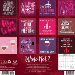 Willow Creek 2025 Wine? Not 12" x 12" Monthly Wall Calendar (45497) Discount
