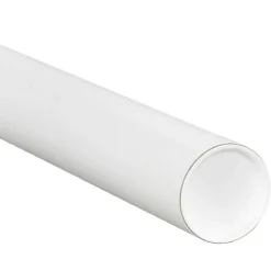 Unbranded 4" x 42" - White Mailing Tubes with Cap, 15/Case* Mailing Tubes