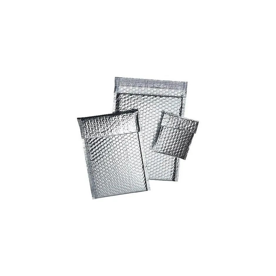 SI Products 12" x 17" Cool Shield Self-Sealing Bubble Mailer, 3/16", Silver, 50/Case (INM1217)* Bubble Mailers