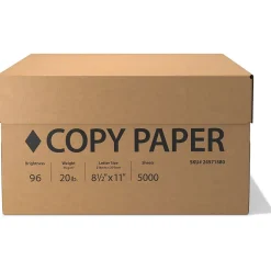 Hot 8.5" x 11" Copy Paper, 20 lbs., White, 5000 Sheets/Carton (61980CT) Copy Paper