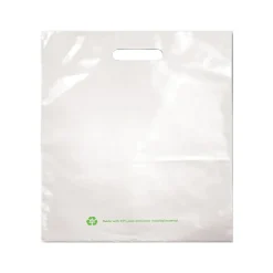 Laddawn 15" x 19" Gusseted Poly Bags, 2.25 Mil, White, 500/Carton (6730)* Gusseted Poly Bags